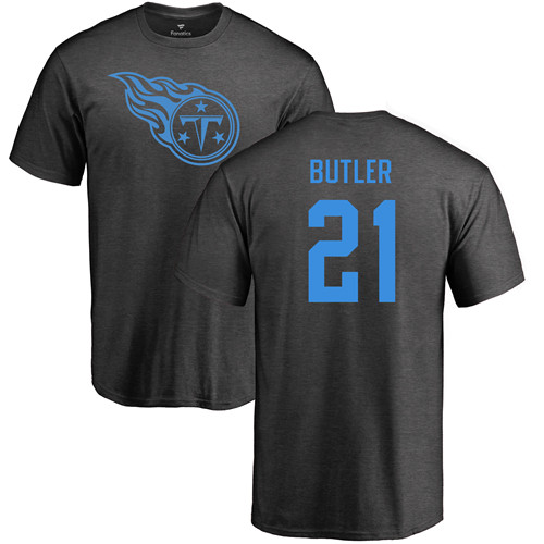 Tennessee Titans Men Ash Malcolm Butler One Color NFL Football #21 T Shirt